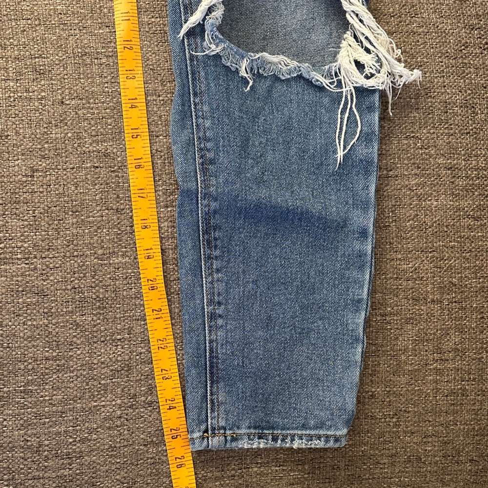 PacSun Ultra High Rise Slim Button Fly Ripped Jeans 27 - Picture 7 of 8